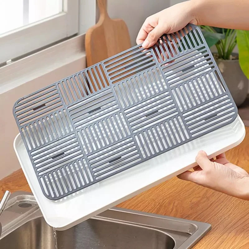 Home Bar Shelves - Plastic Drain Rack Dish Cup Drainer