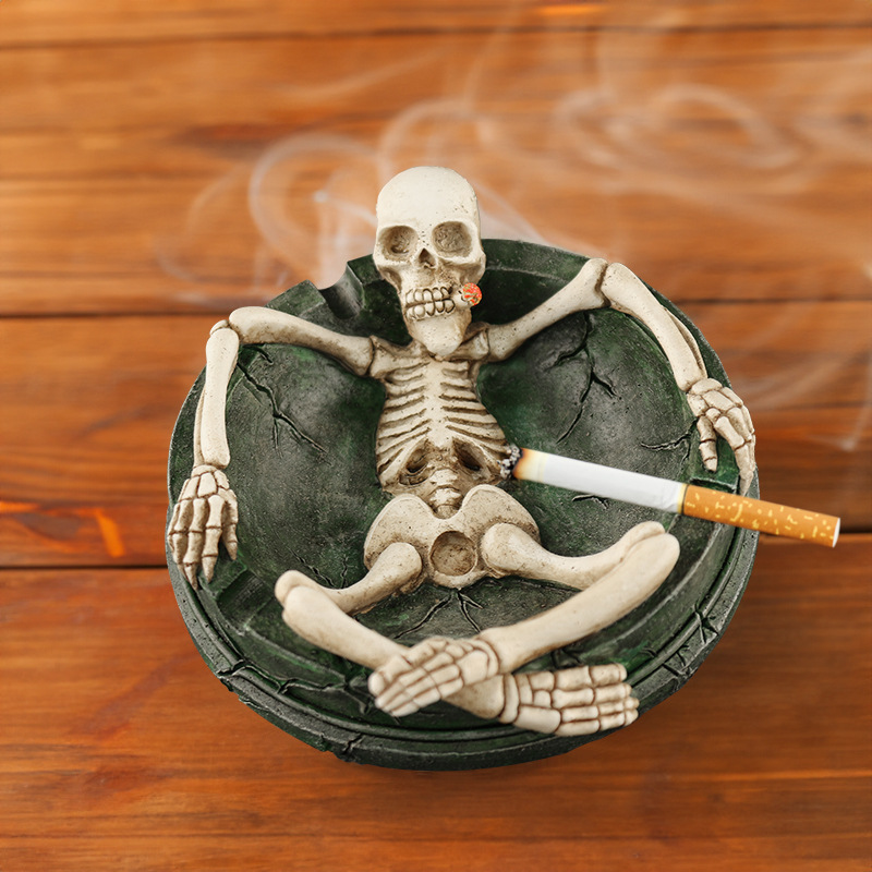 Resin Skull Shaped Ashtray, Cr - đánh giá và giá Home Bar And Counter