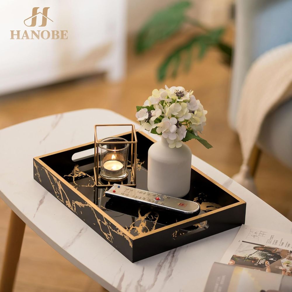 Decorative Serving Tray Black  - đánh giá và giá Home Bar And Counter