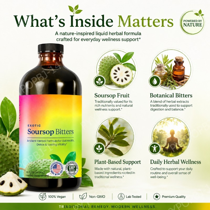 Exotic Soursop Bitters Herbal  - đánh giá và giá Bitters Bottle Set