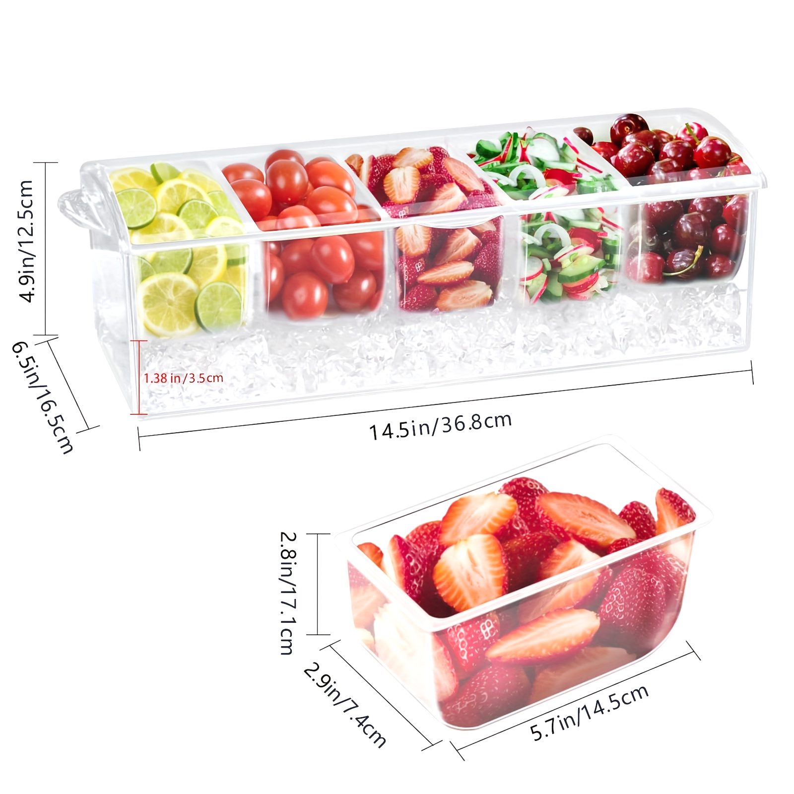 Bar Serving Tray Set with Ice  - đánh giá và giá Garnish Tray Set