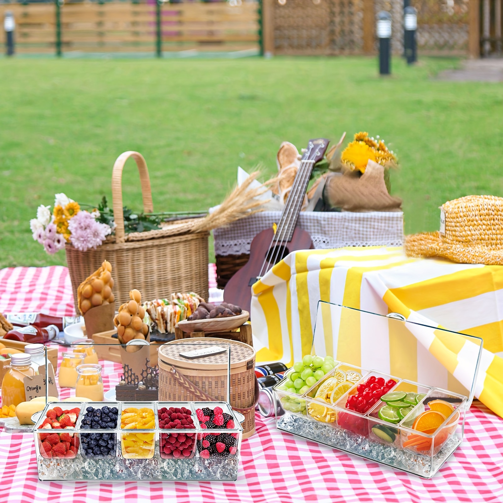 Bar Serving Tray Set with Ice  - đánh giá và giá Garnish Tray Set