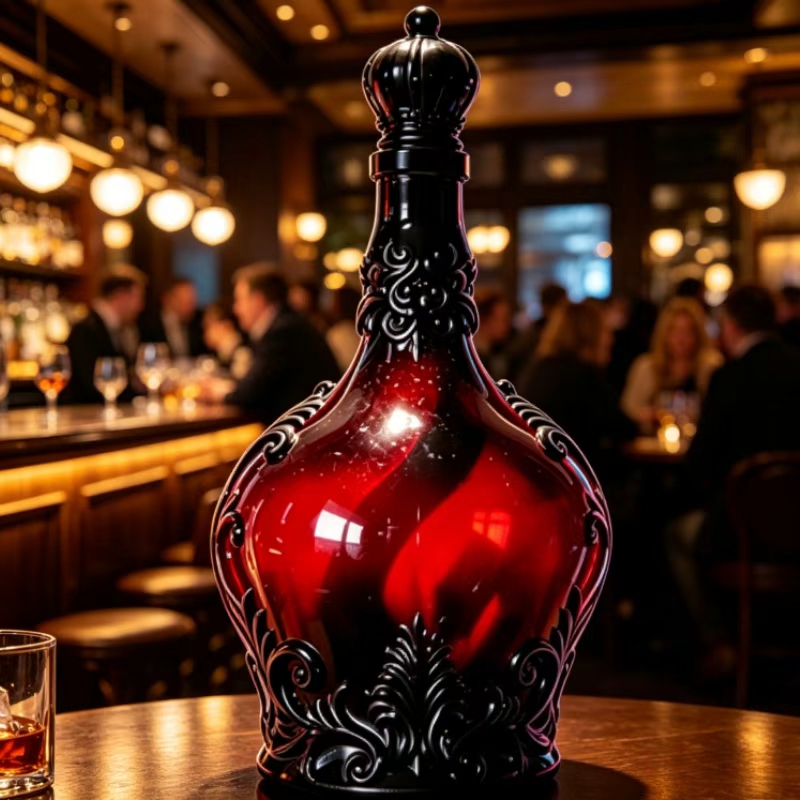 Ornate Embossed Crown Glass De - đánh giá và giá Home Bar Shelves