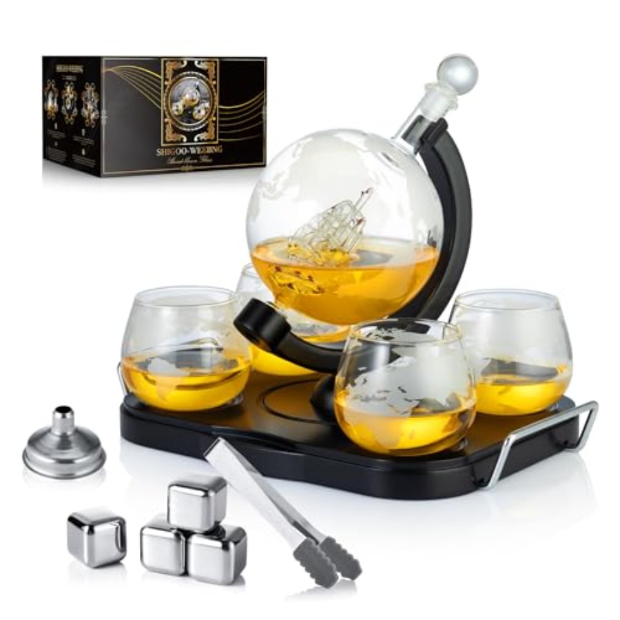 Whiskey Decanter Globe Set Gif - đánh giá và giá Decanter Globe Set