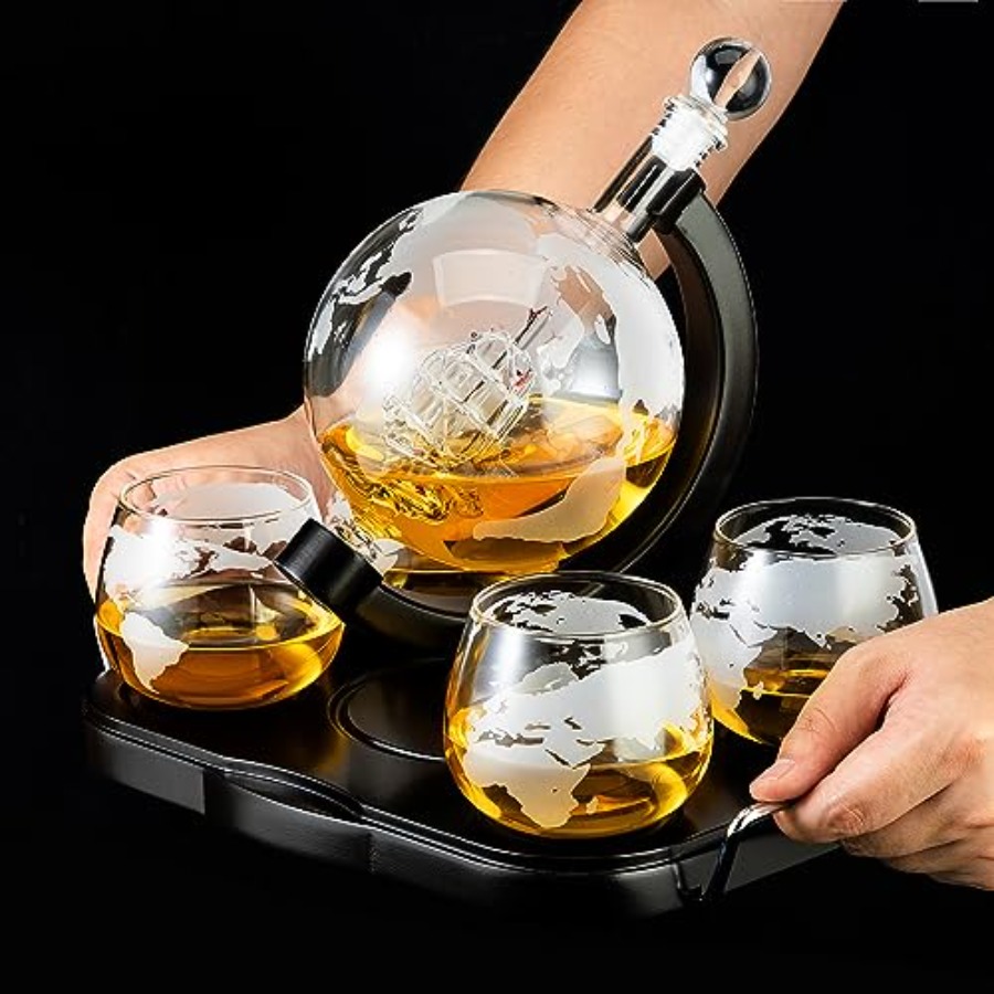Whiskey Decanter Globe Set Gif - đánh giá và giá Decanter Globe Set