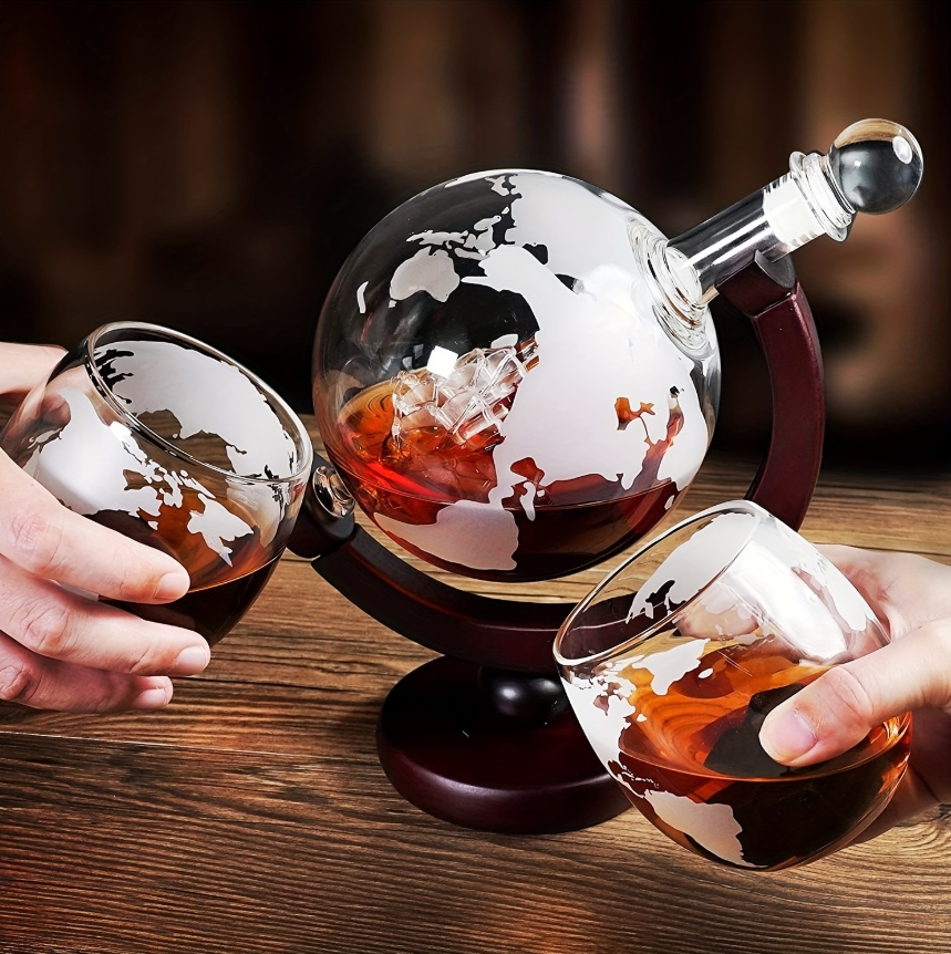 Globe Shaped Whiskey Decanter  - đánh giá và giá Decanter Globe Set