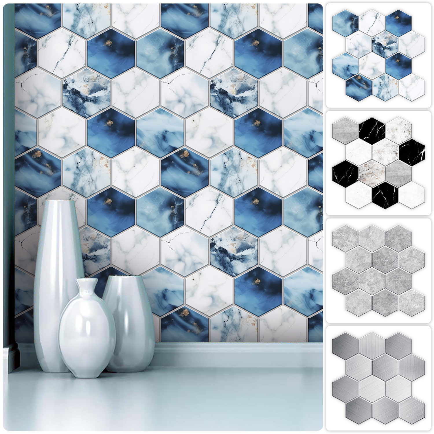 5 Styles Flat Hexagon Marble E - đánh giá và giá Home Bar Sink
