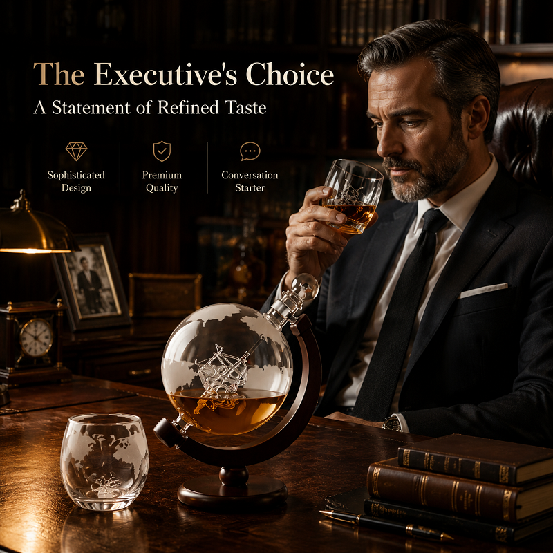 Globe Whiskey Decanter Set wit - đánh giá và giá Decanter Globe Set