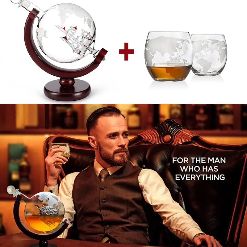 Whiskey Glass Set Crystal Glob - đánh giá và giá Decanter Globe Set