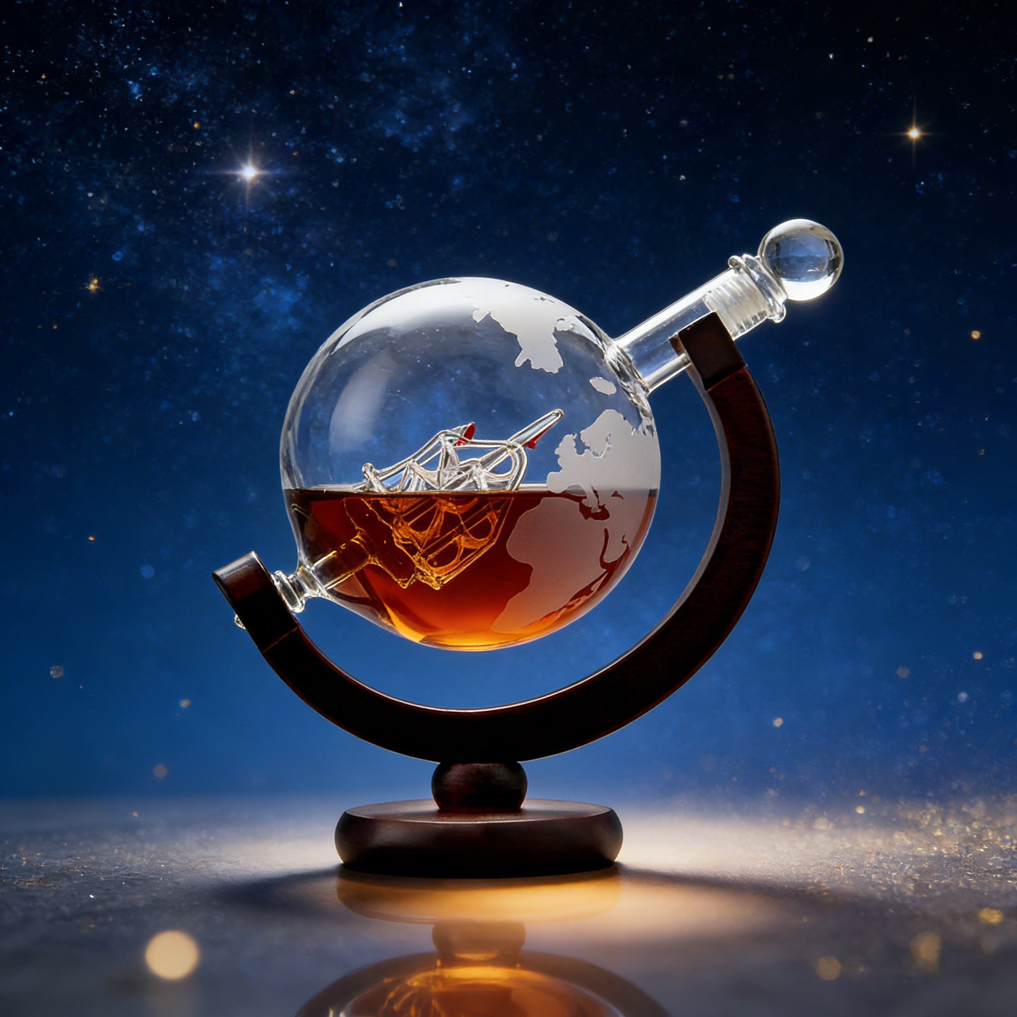 Whiskey Decanter Globe Set 2 B - đánh giá và giá Decanter Globe Set
