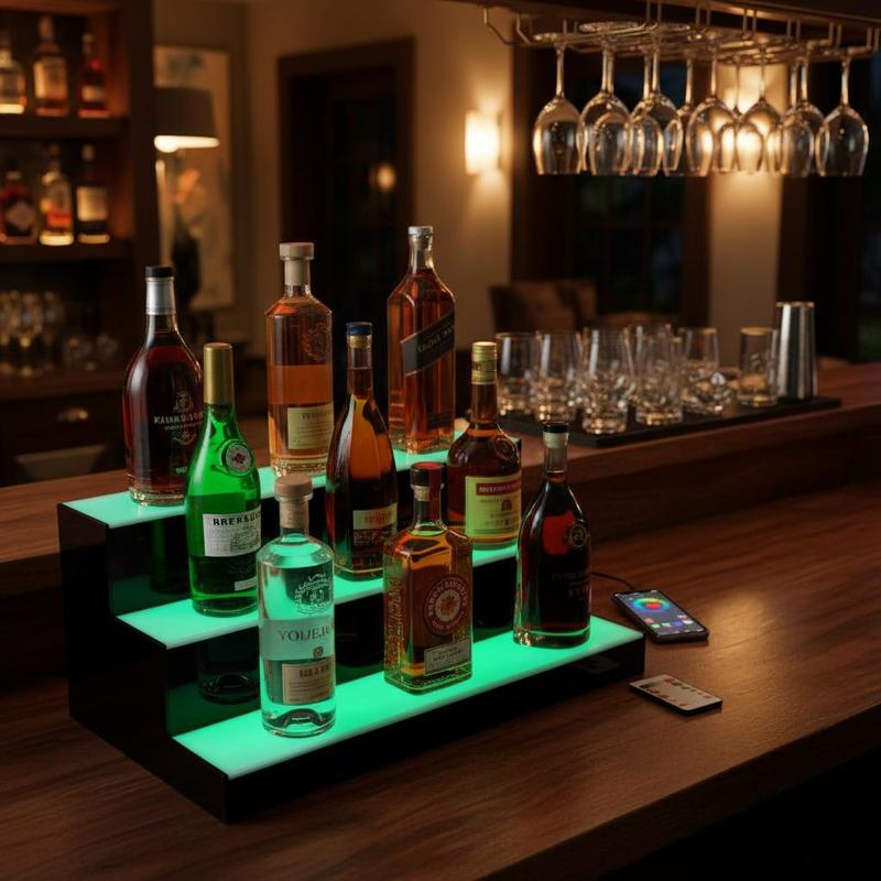 Illuminated Beverage Shelf 24  - đánh giá và giá Home Bar Shelves
