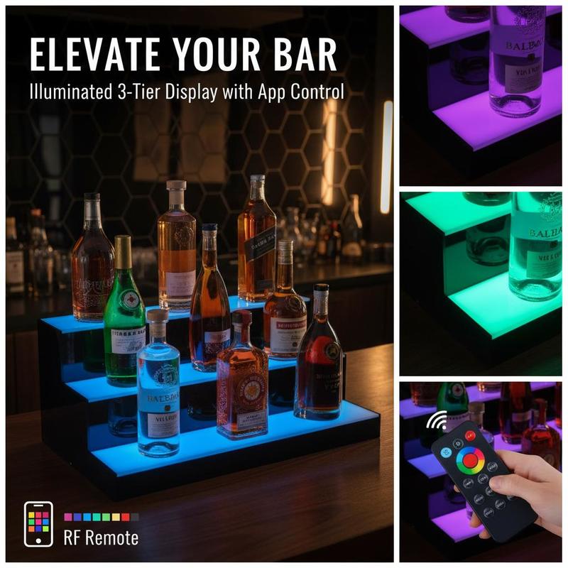 Illuminated Beverage Shelf 24  - đánh giá và giá Home Bar Shelves