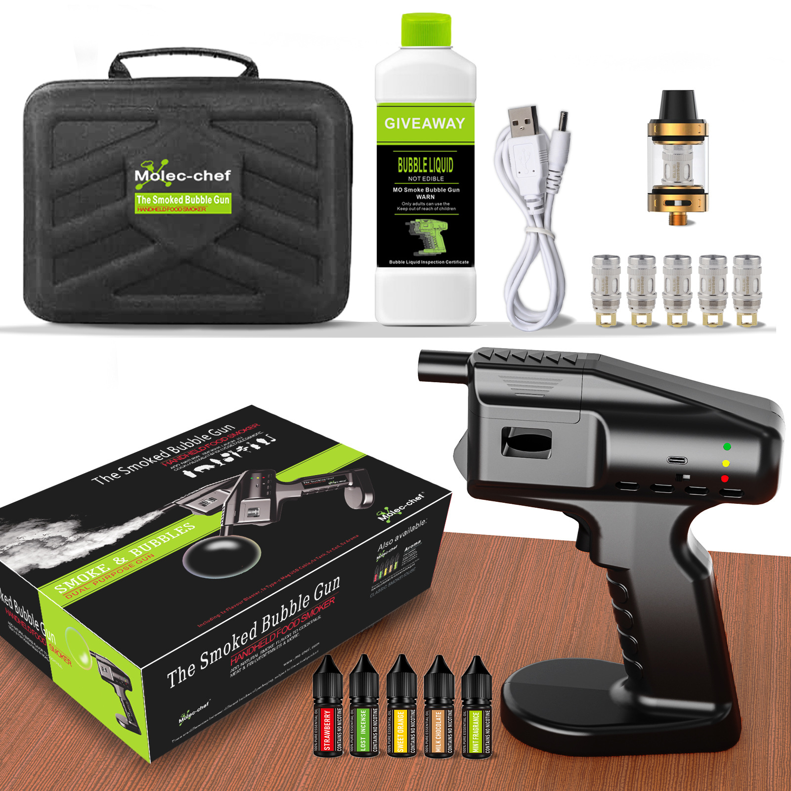Smoking Flavor Blaster Cocktai - đánh giá và giá Smoking Gun Kit