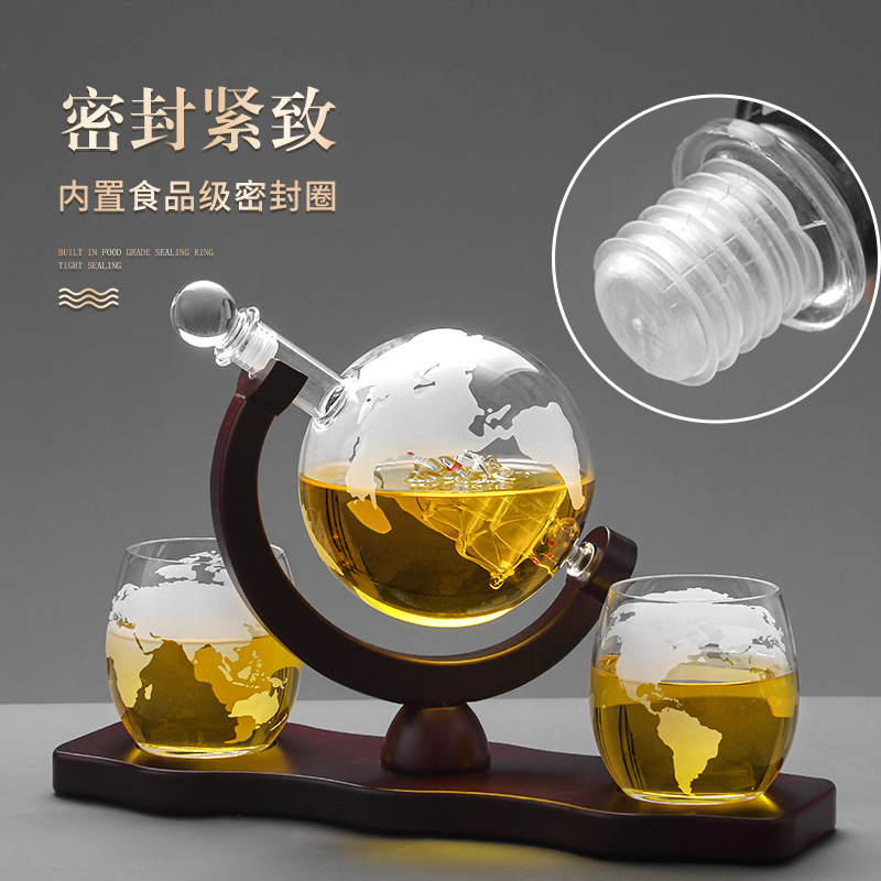 2025 Newest 3PC Glass Globe De - đánh giá và giá Decanter Globe Set