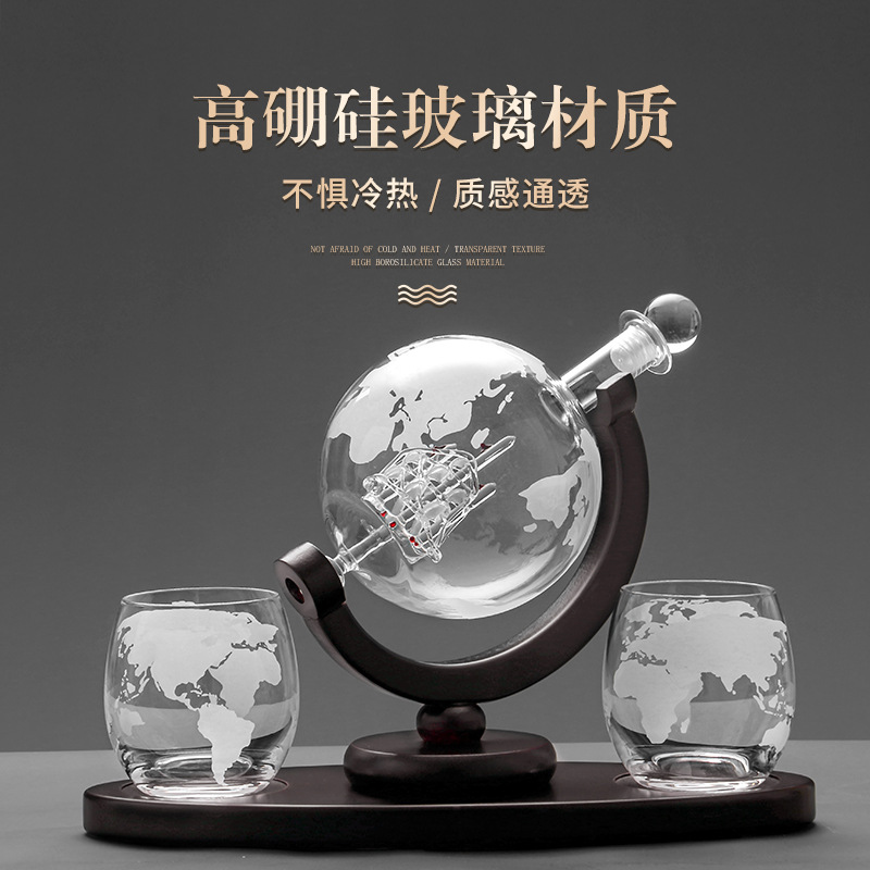 2025 Newest 3PC Glass Globe De - đánh giá và giá Decanter Globe Set