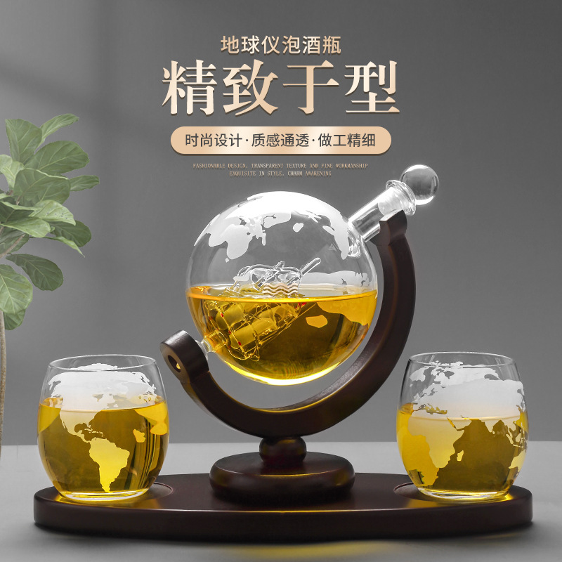 2025 Newest 3PC Glass Globe De - đánh giá và giá Decanter Globe Set