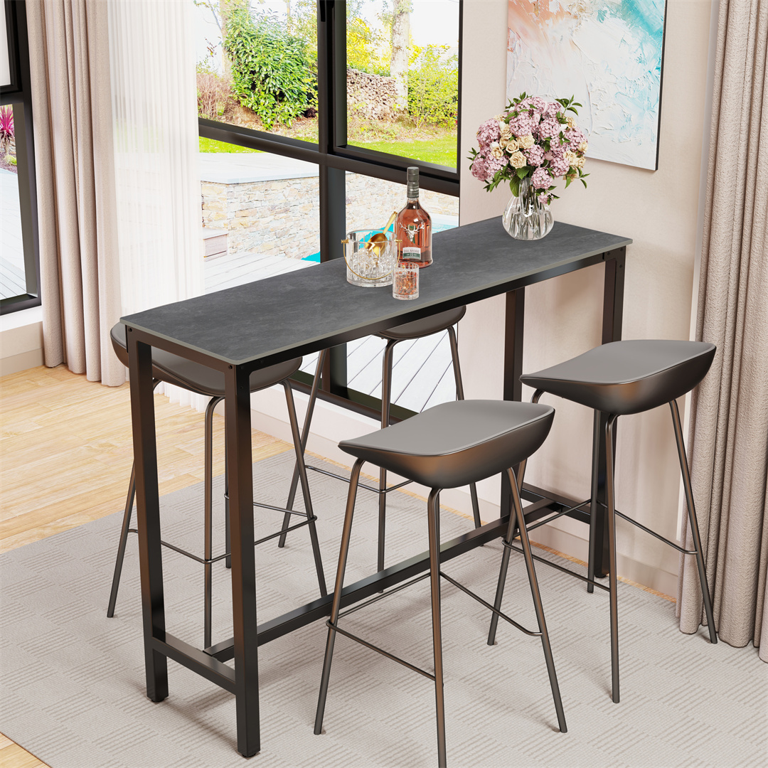 LUVODI Black Bar Table with Wh - đánh giá và giá Home Bar And Counter