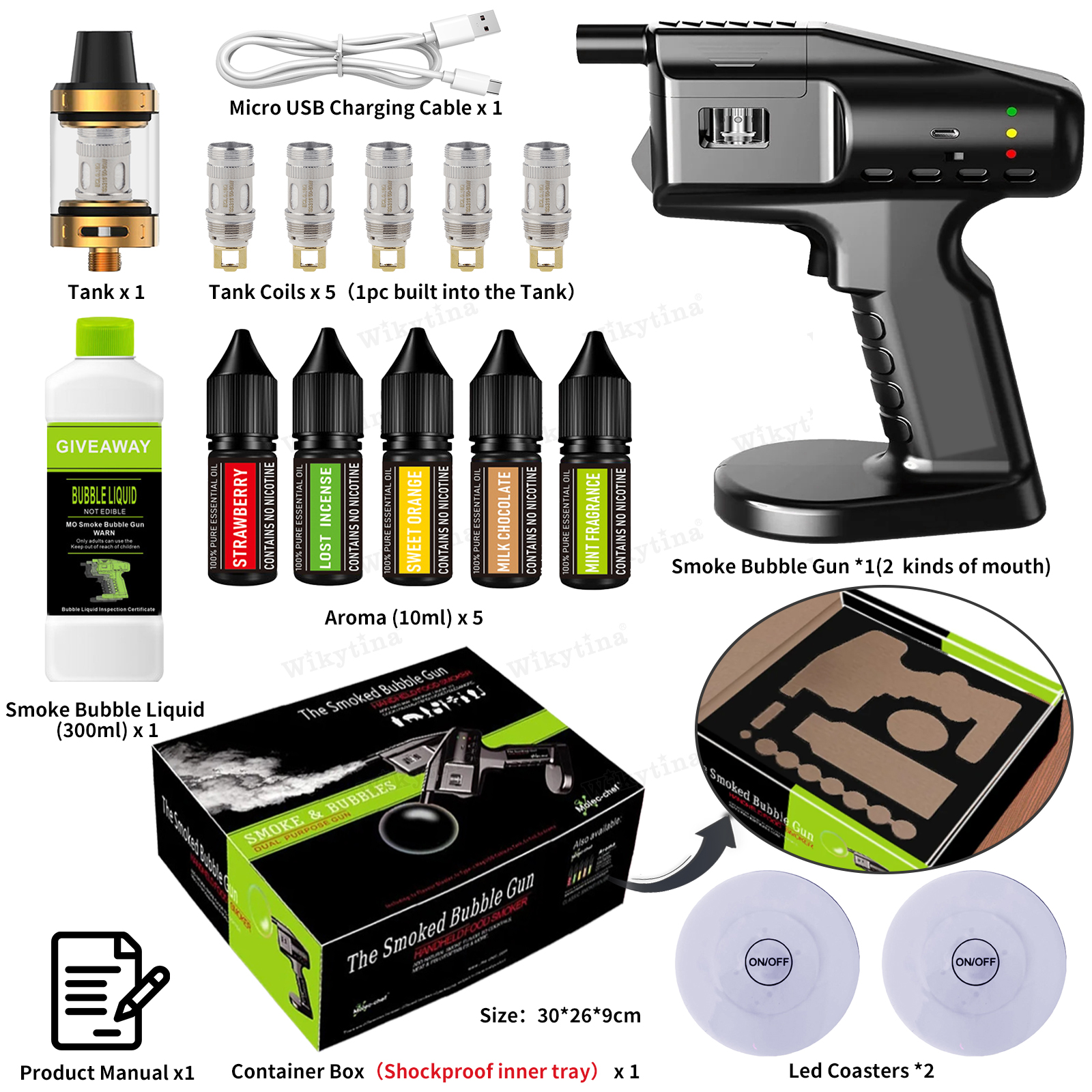 USB Rechargeable Cocktail Smok - đánh giá và giá Smoking Gun Kit