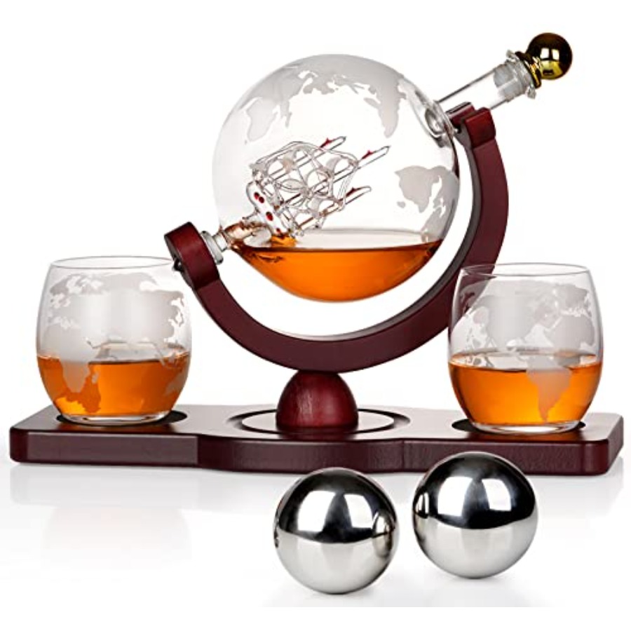 Gifts for Men Dad Fathers Day, - đánh giá và giá Decanter Globe Set