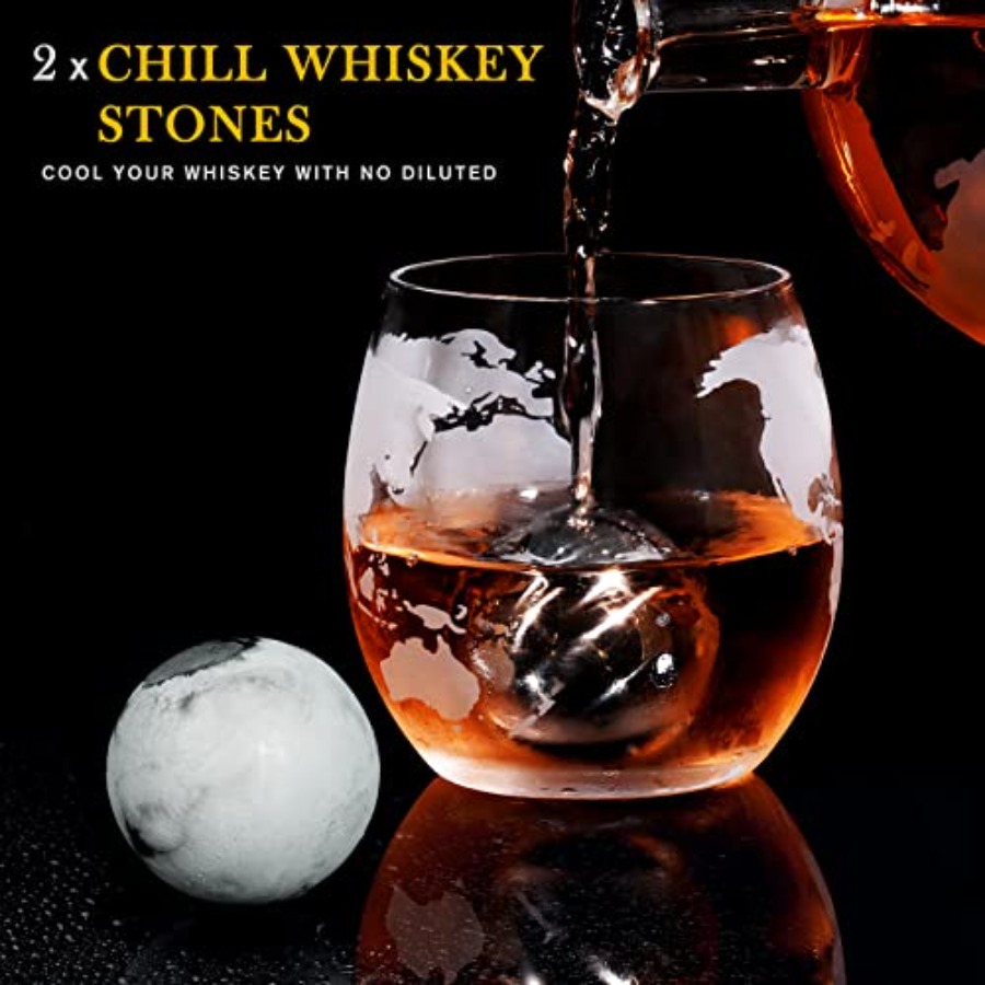 Gifts for Men Dad Fathers Day, - đánh giá và giá Decanter Globe Set