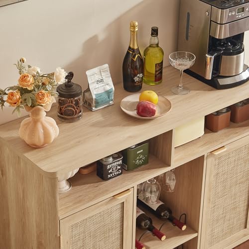 Boho-Inspired Natural Wood Bar - đánh giá và giá Home Bar Shelves