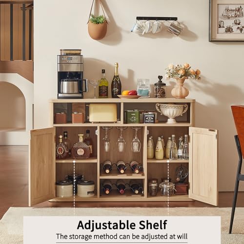 Boho-Inspired Natural Wood Bar - đánh giá và giá Home Bar Shelves