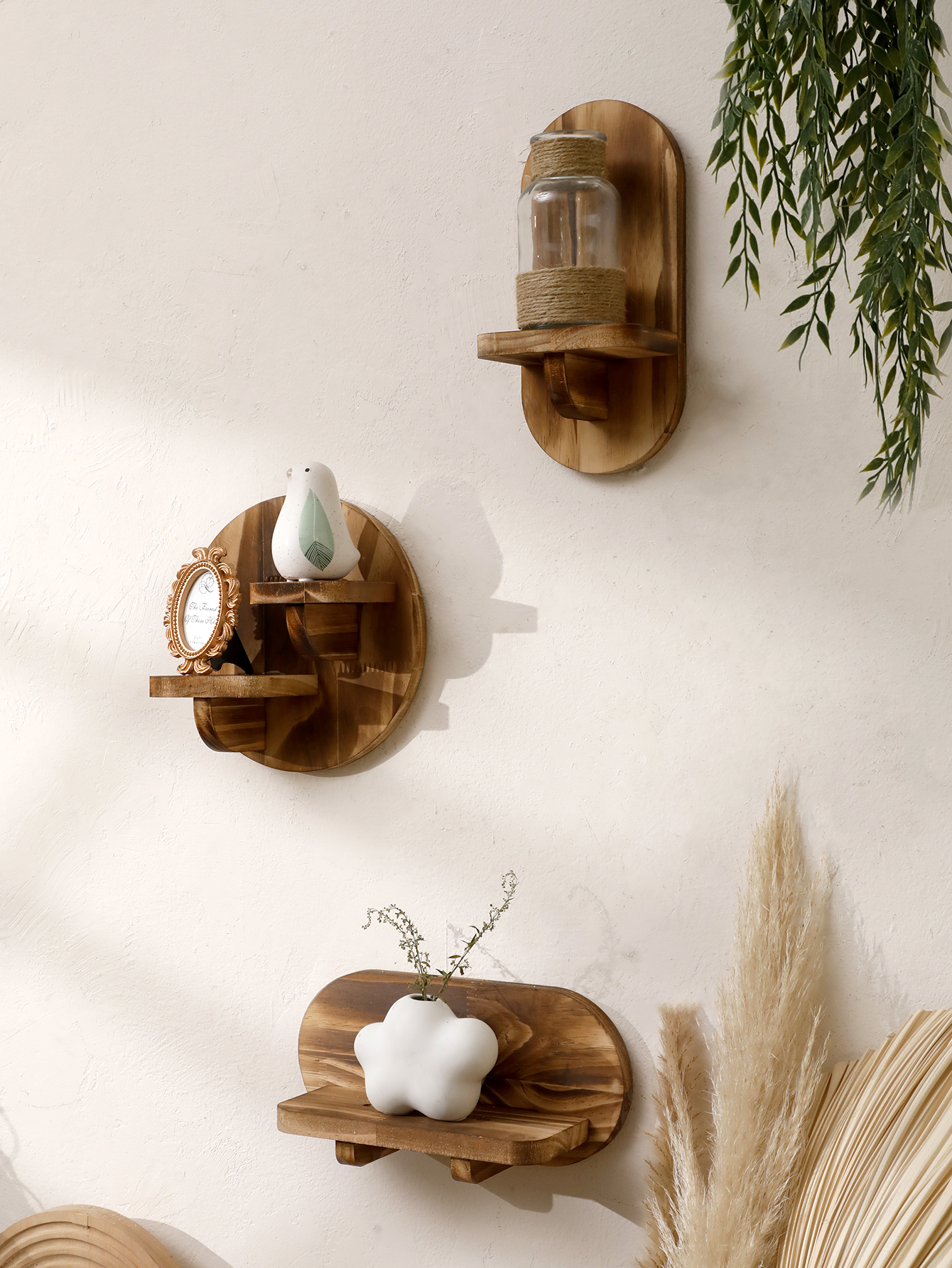 1/2-tier Wooden Shelves Oval C - đánh giá và giá Home Bar Shelves