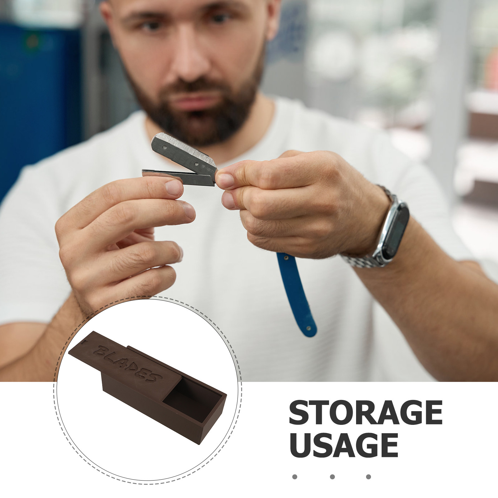 Plastic Brown Blade Storage Do - đánh giá và giá Home Barber