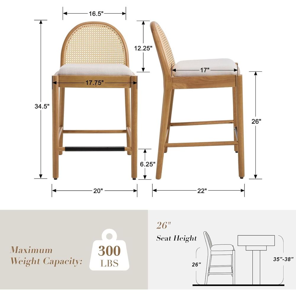 Set of 4 26 Inch Rattan Bar St - đánh giá và giá Home Bar Stools
