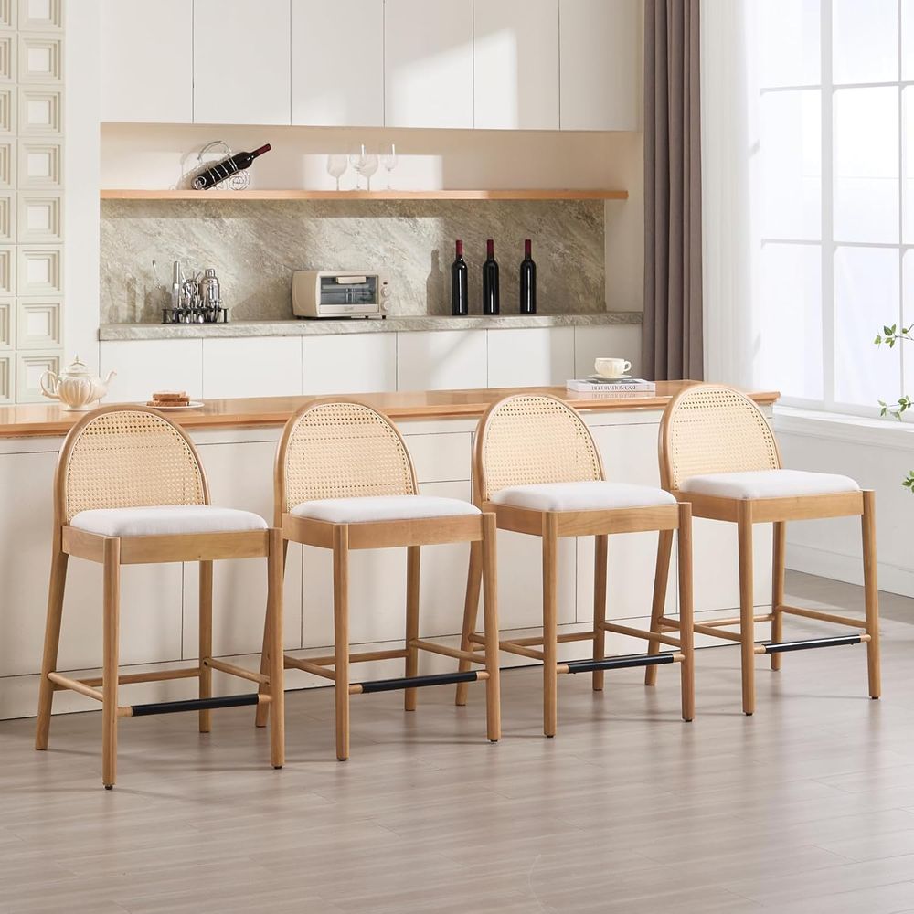 Set of 4 26 Inch Rattan Bar St - đánh giá và giá Home Bar Stools