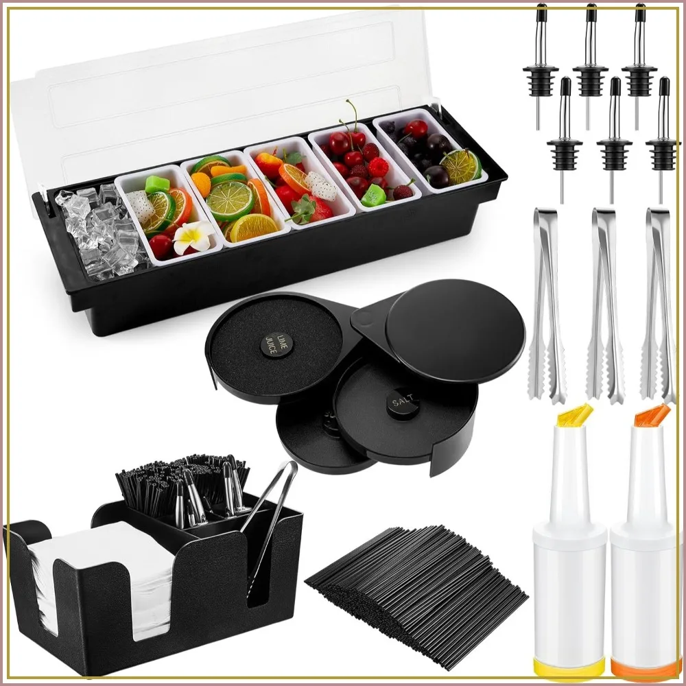 6-Compartment Garnish Tray wit - đánh giá và giá Garnish Tray Set