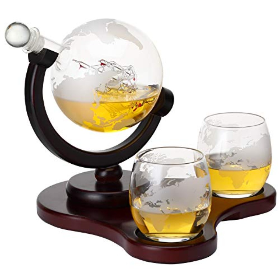 Whiskey Globe Decanter Set wit - đánh giá và giá Decanter Globe Set
