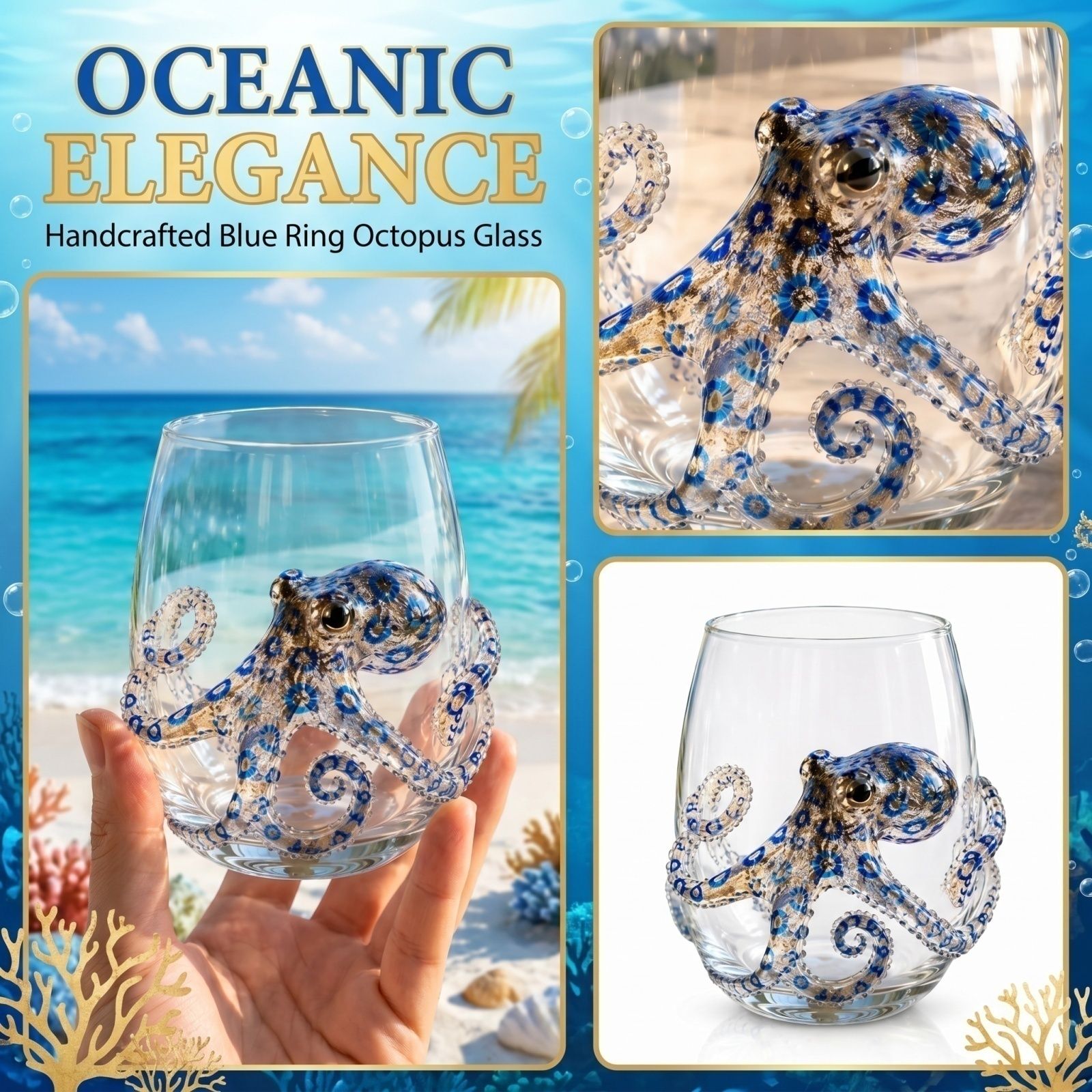 Artisanal Blue Ringed Octopus  - đánh giá và giá Home Bar Shelf